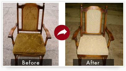 椅子の張り替え(リフォーム)Before-After